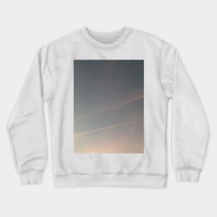 moon in the morning sky Crewneck Sweatshirt